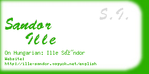 sandor ille business card